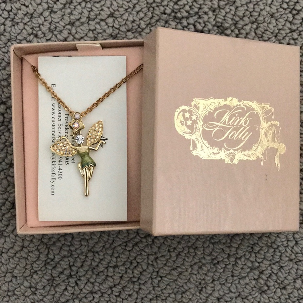 Kirks Folly Swarovski Crystal Tinkerbell chain